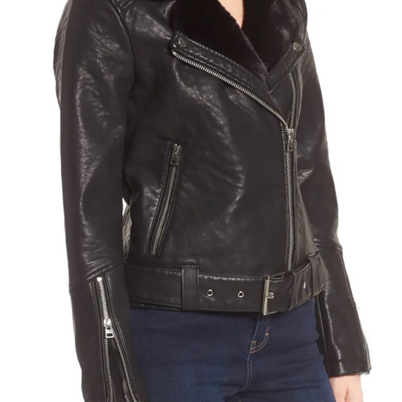 TopShop Vardy Faux Leather Biker Jacket - Picture 3 of 5